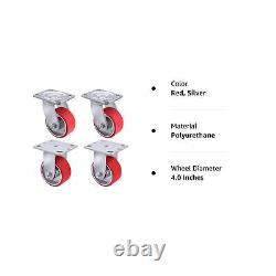 4X 2 Heavy Duty Casters Industrial Casters Polyurethane Caster with Stron