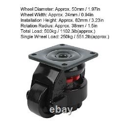 4pcs Level Adjustment Caster Heavy Duty Roller Wheel Leveling Caster Wheels