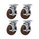5x1.5 Heavy Duty Casters- Hi Temperature Wheels, Set Of 4 With Strong Capac