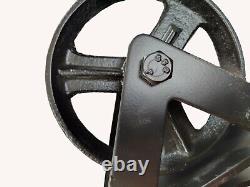 5 Black Caster Wheel With Locks / Black Industrial Heavy Duty Caster Wheels