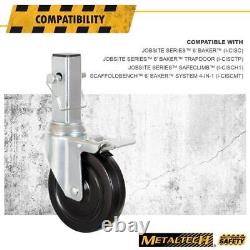 5 In. Caster Wheels With Locking Pins, Heavy Duty Dual Locking Casters, Tools Of