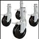 5 In. Caster Wheel With Locking Pin, Heavy Duty Dual Locking Casters Set Of 4
