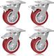 6 Inch Caster Wheels, Casters Set Of 4 Heavy Duty Swivel Casters With Brake, L