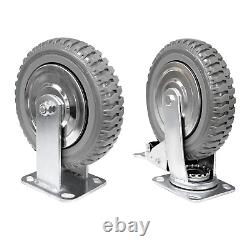 8 Inch Caster Wheels Heavy Duty Anti-Skid Rubber Swivel Casters With