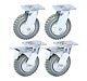 8 Inch Caster Wheels Heavy Duty 4 Pack Anti-skid Swivel Caster Mute With 360