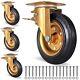 8 Inch Heavy Duty Industrial Caster Wheel Set Of 4 Swivel 360 Degrees 8inch
