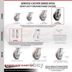 Brand 8 Inch Heavy Duty Swivel Casters Set of 4 Polyurethane Caster Wheels 4,0