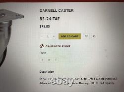 Caster (4) Heavy Duty Swivel 1000# Load Capacity 5 Whl Darnell Rose A100 Series