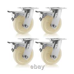 Caster Wheels, 6 Inch Casters Set of 4 Heavy Duty Casters with Brake, Swive