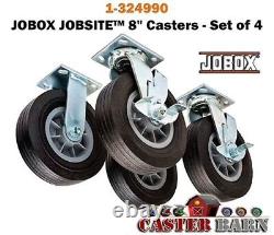 Casterhq Heavy Duty Caster Wheel Set 8 Inch Set Of 4 New In Box
