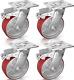 Casters Set Of 4 Heavy Duty 6 Inch Caster Wheels Locking Casters With No Nois