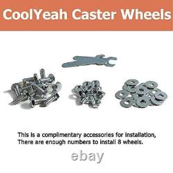 CoolYeah 4 inch Swivel Plate PVC Caster Wheels Industrial Premium Heavy Duty