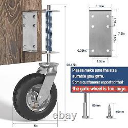 Gate Wheel 8Inch Heavy Duty Spring-Loaded Gate Caster for for Wooden or Metal