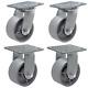 Heavy Duty Caster Steel Cast Iron Wheel, Tool Box And Workbench Caster-set Of 4