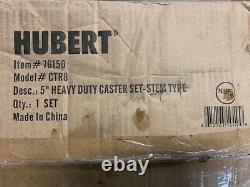Hubert Push-In Heavy-Duty Caster Set 76150 / CTR8 (NEW)