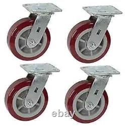 ICON Caster Wheels 6 x 2 PRO Heavy Duty Industrial Casters, Top Plate 4 x