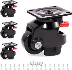 Nefish Leveling Casters Set of 4 Heavy Duty 80F, Retractable Caster Wheel