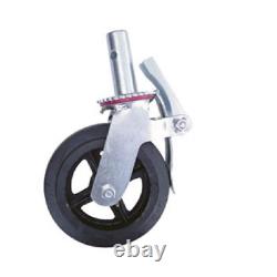 Scaffolding Caster Wheels Heavy Duty 8 Inch Safety Dual Lock Brake Durable 4 Pk