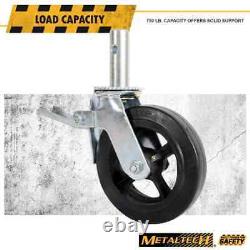 Scaffolding Parts 8 Heavy Duty Caster Wheel With Safety Dual Lock Brake (4-Pack)