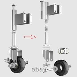 Spring Loaded Gate Casters 4 Heavy Duty Gate Caster Wheels with Hardware Pack