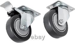 Swivel Casters 5 Inch X 1-1/4 Inch Caster Wheels Set of 16 Heavy Duty Industrial