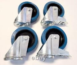 TECNO RUOTE 6 x 2 Heavy Duty Casters with Locks, Set of 4 MADE IN ITALY
