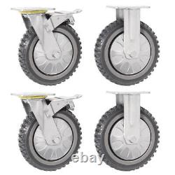 XtremepowerUS Swivel Caster 8 Heavy-Duty with Brake 2300 lbs. Capacity (4 -Pack)