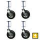 Roulette Pivotante 4 Pack Support Gate Pneumatic Spring Load Roller Heavy Duty